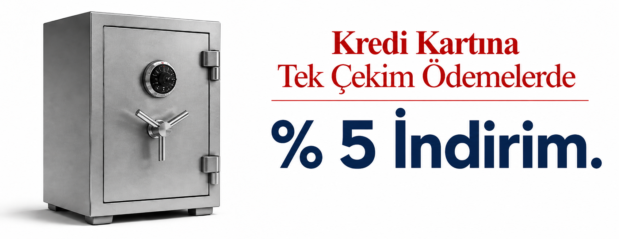 Kıratlı Kasa'da Kampanya.Kredi Kartına tek çekim ödemelerde %5 indirim.